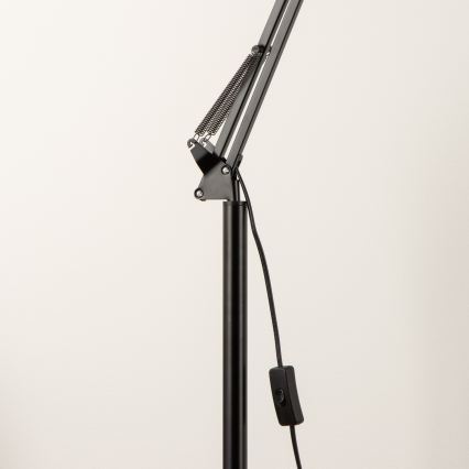 BRILAGI - Lanksčiai reguliuojamas grindinis šviestuvas TASKER 1xE27/60W/230V 184 cm juodas