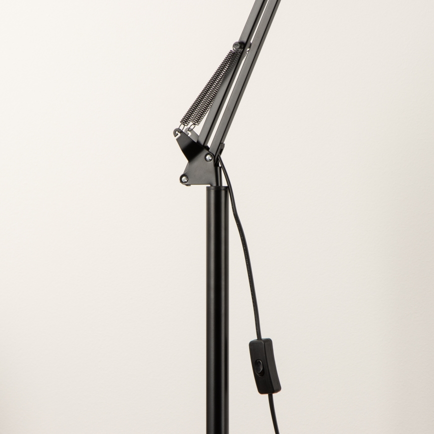 BRILAGI - Lanksčiai reguliuojamas grindinis šviestuvas TASKER 1xE27/60W/230V 184 cm juodas