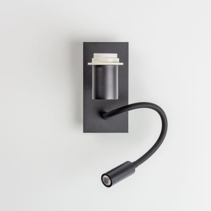 BRILAGI - Lanksčioji LED sieninė lempa BOBO 1xE27/25W/230V + LED/3W juoda/rožinė