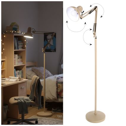 Brilagi - Lanksti grindinė lempa TASKER 1xE27/60W/230V 184 cm smėlio spalvos