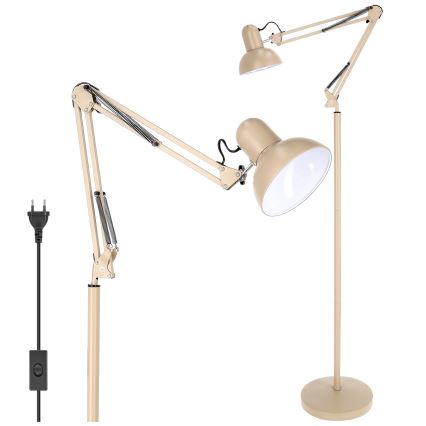 Brilagi - Lanksti grindinė lempa TASKER 1xE27/60W/230V 184 cm smėlio spalvos