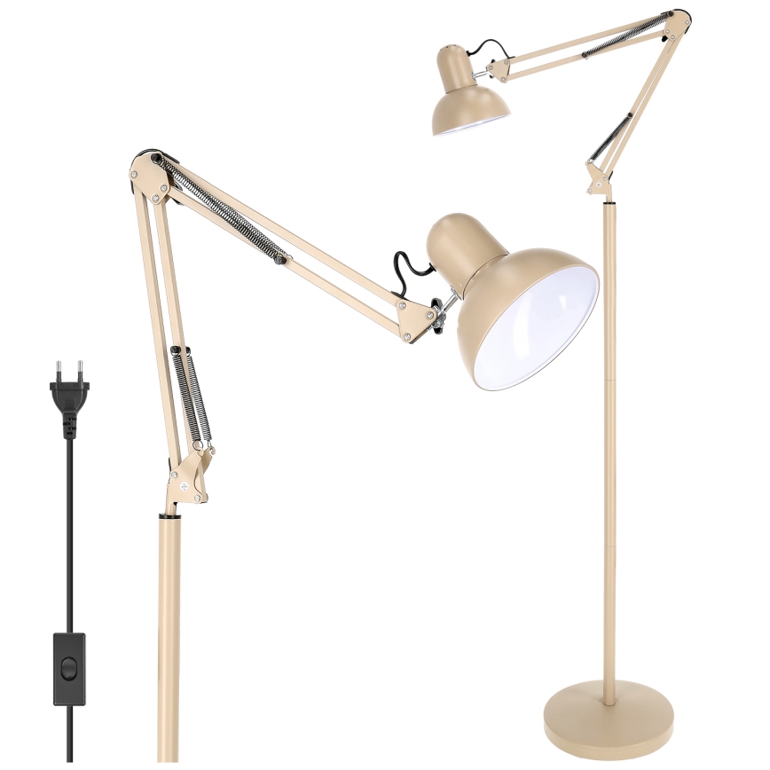 Brilagi - Lanksti grindinė lempa TASKER 1xE27/60W/230V 184 cm smėlio spalvos