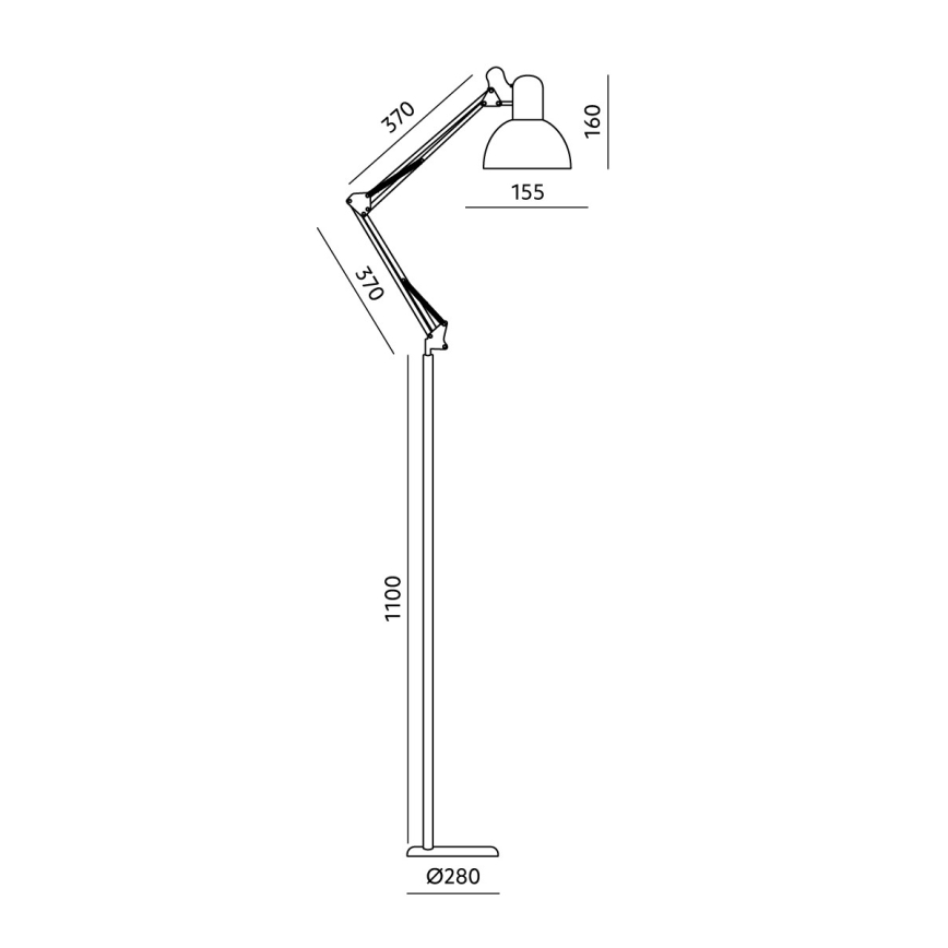 Brilagi - Lanksti grindinė lempa TASKER 1xE27/60W/230V 184 cm smėlio spalvos