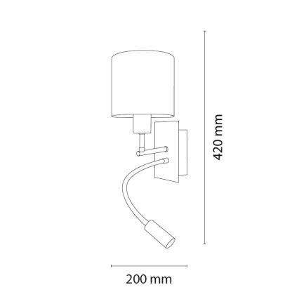 BRILAGI - LED vaikiška lanksti sieninė lempa BOBO 1xE27/25W/230V + LED/3W matinis chromas/balta/žalia/džiunglės
