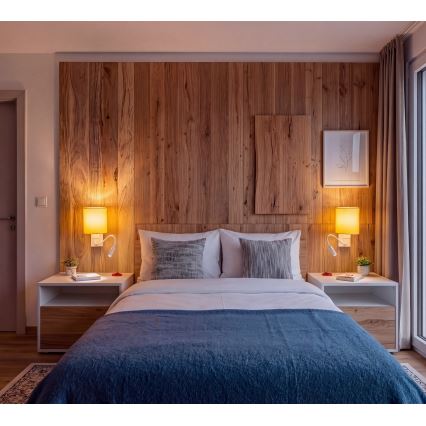 Brilagi - lanksti LED sieninė lempa NUBILA 1xE27/25W/230V + LED/3W balta/geltona