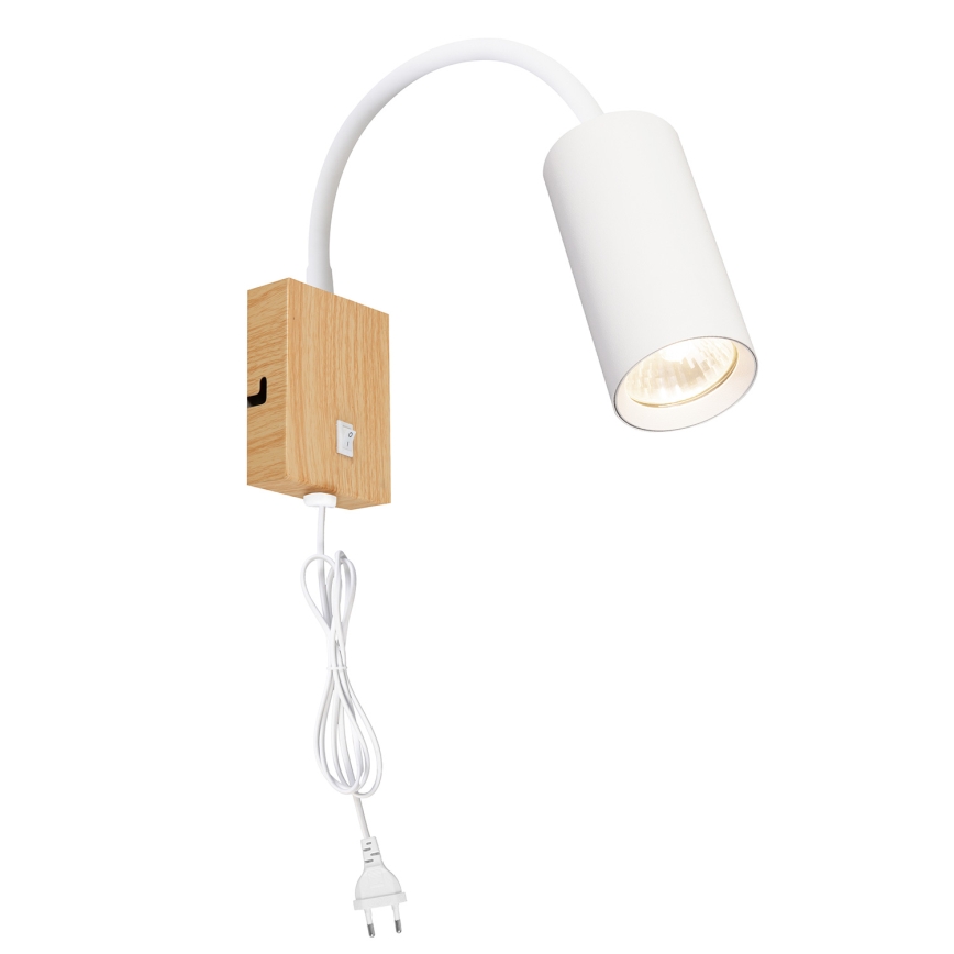 Brilagi - Lanksti sieninė lempa SELE 1xGU10/30W/230V balta/ąžuolo dekoras
