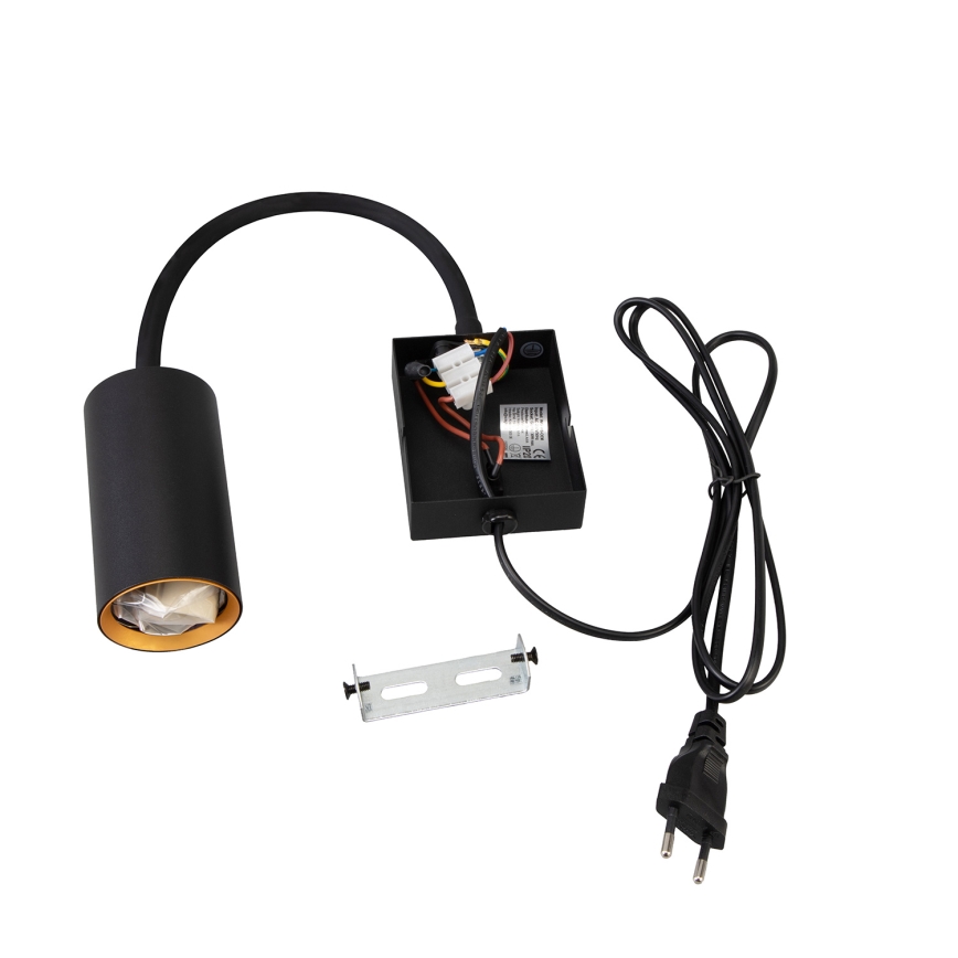 BRILAGI - Lanksti sieninė lempa su jungikliu SELE 1xGU10/30W/230V juoda/auksinė
