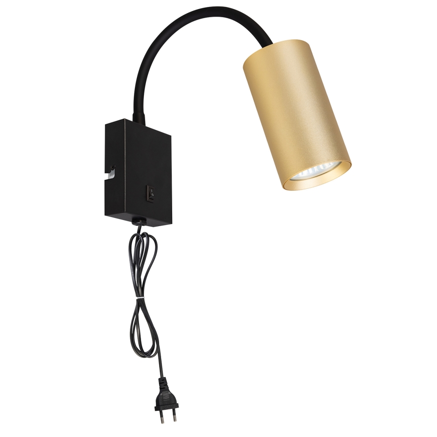 Brilagi - Lanksti sieninė lempa su jungikliu SELE 1xGU10/30W/230V juoda/auksinė