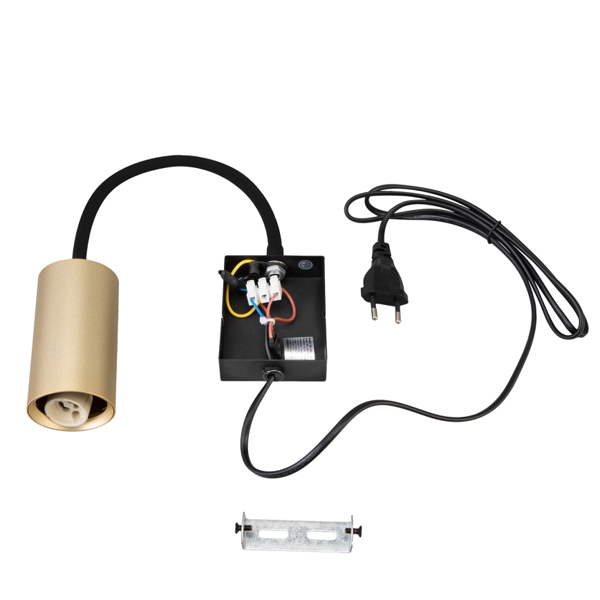 Brilagi - Lanksti sieninė lempa su jungikliu SELE 1xGU10/30W/230V juoda/auksinė