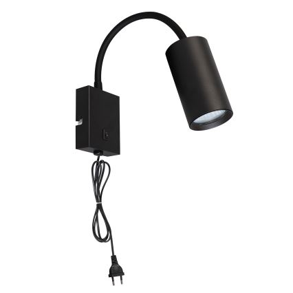 BRILAGI - Lanksti sieninė lempa su jungikliu SELE 1xGU10/30W/230V juoda