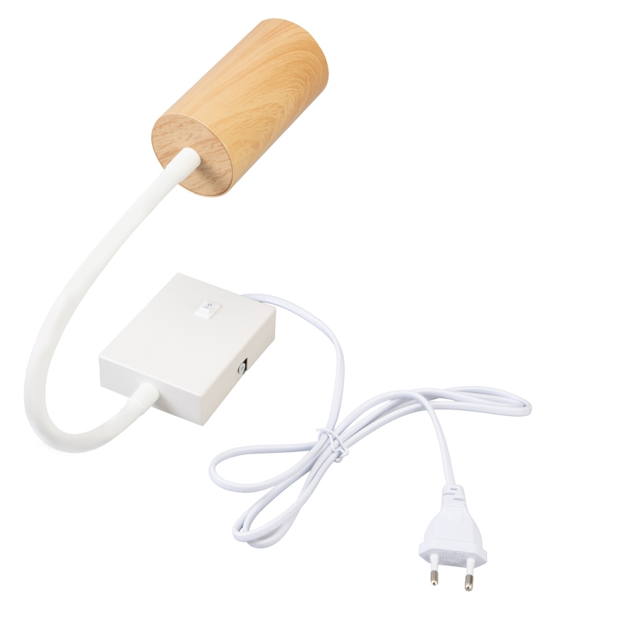Brilagi - Lankstus sieninis šviestuvas SELE 1xGU10/30W/230V baltas/ąžuolo dekoras