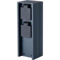 Brilagi - Lauko elektros stulpelis PILLAR, 2 SCHUKO lizdai, 230V, IP44, antracitas