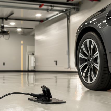 Brilagi - Lauko įleidžiamas grindinis dvigubas lizdas IP55, juodas, stačiakampis