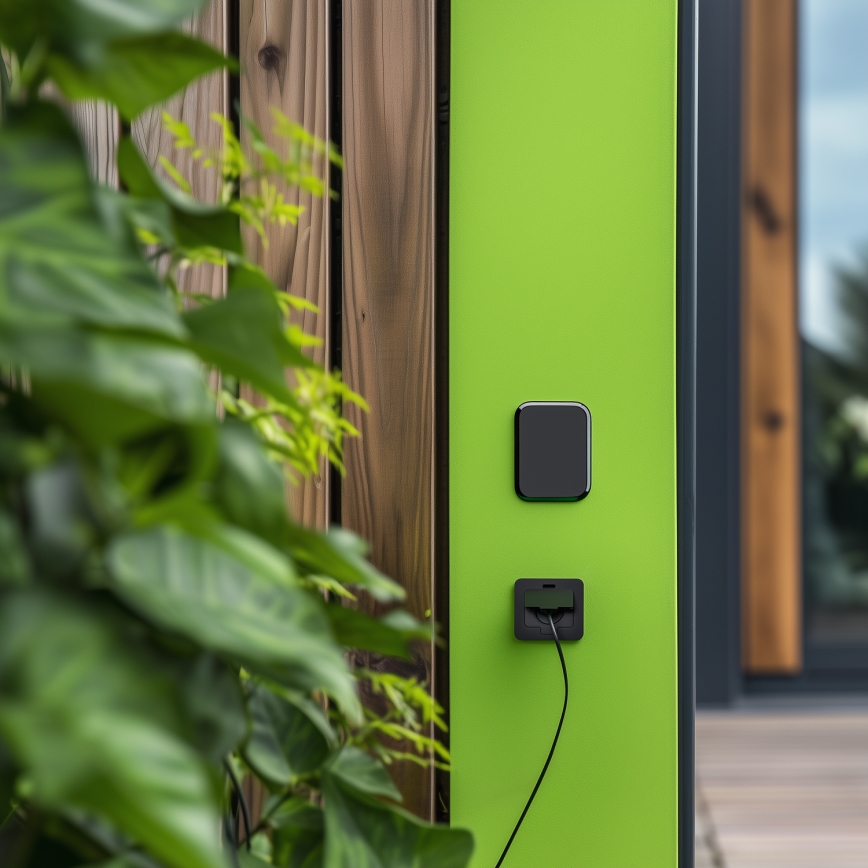 Brilagi - lauko įleidžiamas grindinis lizdas IP55, juodas, stačiakampis