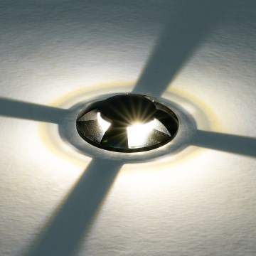 Brilagi - Lauko įleidžiamas pravažiavimams skirtas LED šviestuvas GROUNDRAY LED/1W/230V juodas IP67