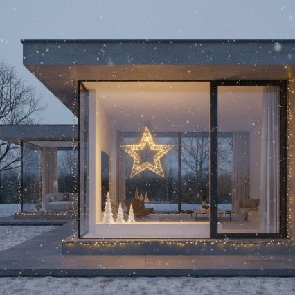 Brilagi - lauko kalėdinė LED dekoracija, LED/6W/230V, IP44, žvaigždė