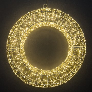 Brilagi - lauko kalėdinis LED vainikas, 6W/230V, IP44
