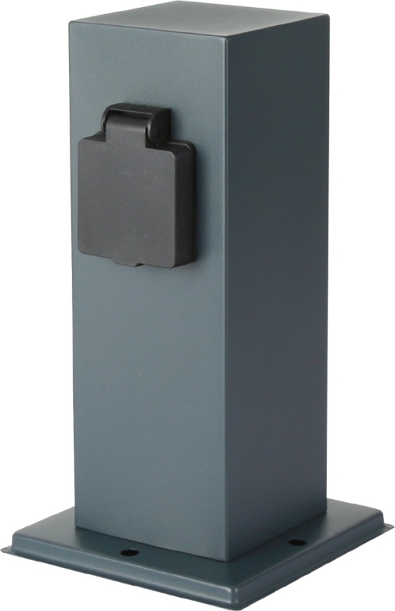 Brilagi - Lauko kištukinis stulpelis PILLAR 1Z SCHUKO 230V IP44 antracito spalvos