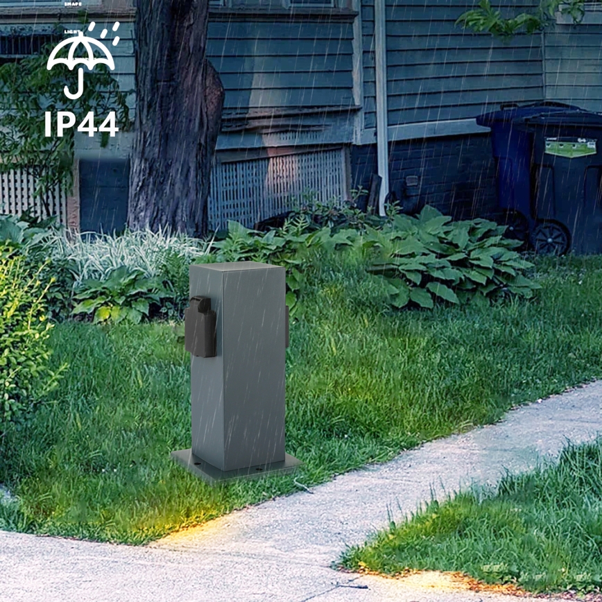 Brilagi - Lauko kištukinių lizdų stulpas PILLAR 1Z SCHUKO 230V IP44 antracitas