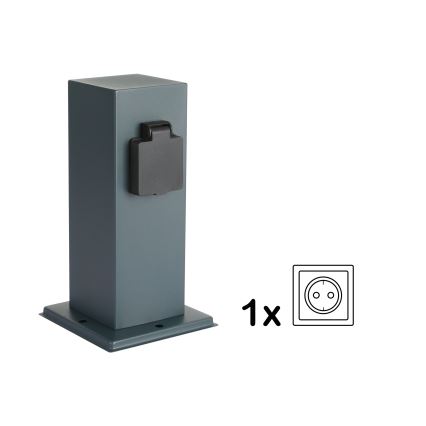 Brilagi - Lauko kištukinių lizdų stulpas PILLAR 1Z SCHUKO 230V IP44 antracitas