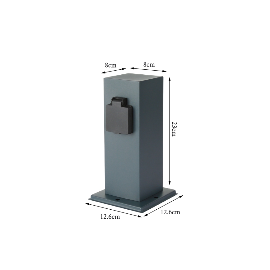 Brilagi - Lauko kištukinių lizdų stulpas PILLAR 1Z SCHUKO 230V IP44 antracitas