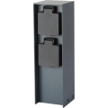 Brilagi - Lauko kištukinių lizdų stulpas PILLAR 2Z SCHUKO 230V IP44 antracitas