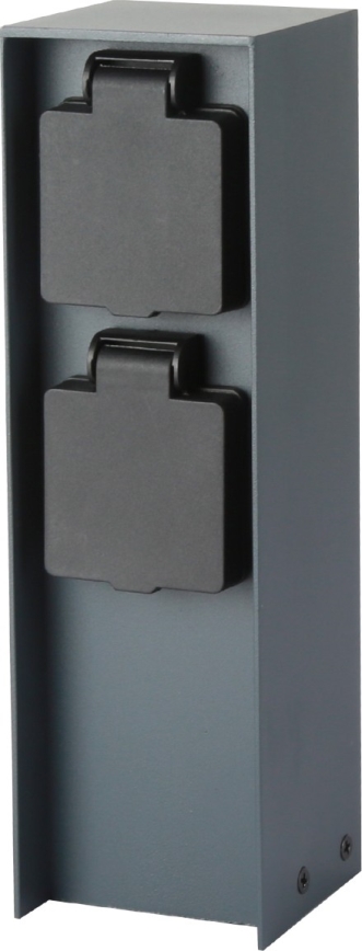 Brilagi - Lauko kištukinių lizdų stulpas PILLAR 2Z SCHUKO 230V IP44 antracitas