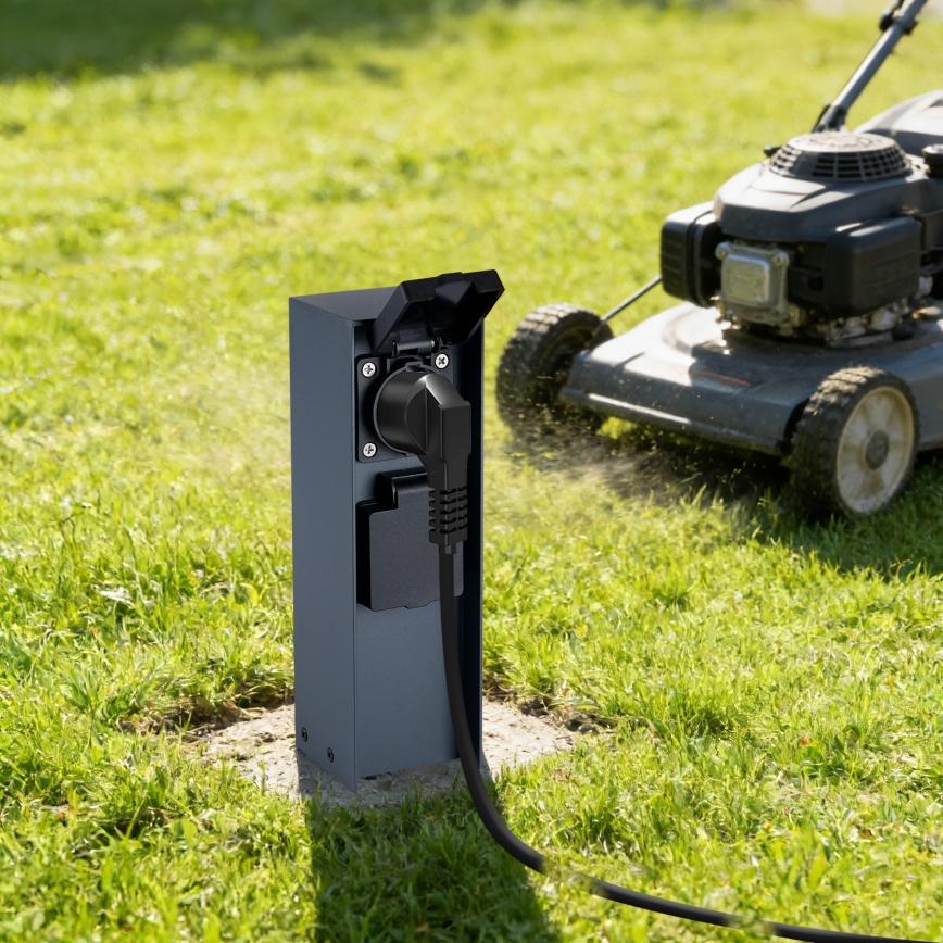 BRILAGI - Lauko kištukinių lizdų stulpas PILLAR 2Z SCHUKO 230V IP44 antracitas