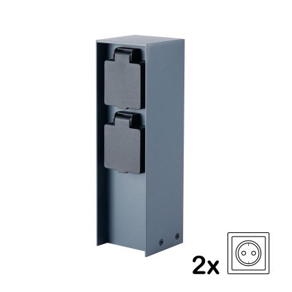 BRILAGI - Lauko kištukinių lizdų stulpas PILLAR 2Z SCHUKO 230V IP44 antracitas