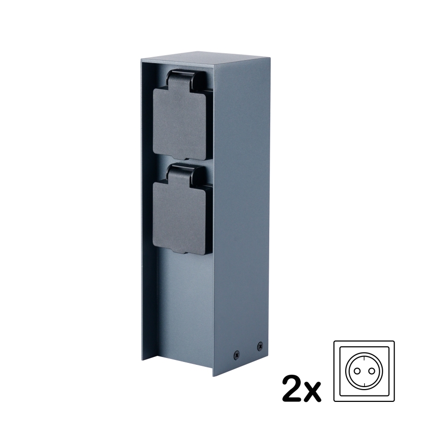 BRILAGI - Lauko kištukinių lizdų stulpas PILLAR 2Z SCHUKO 230V IP44 antracitas