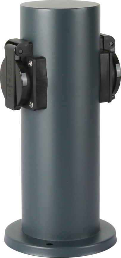 Brilagi - Lauko kištukinių lizdų stulpas PILLAR 2Z SCHUKO 230V IP44 antracitas