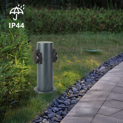 Brilagi - Lauko kištukinių lizdų stulpas PILLAR 2Z SCHUKO 230V IP44 antracitas