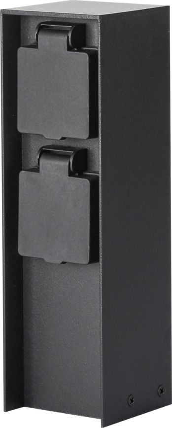 Brilagi - Lauko kištukinių lizdų stulpas PILLAR 2Z SCHUKO 230V IP44 juoda