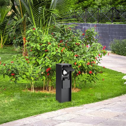 Brilagi - Lauko kištukinių lizdų stulpas PILLAR 2Z SCHUKO 230V IP44 juoda