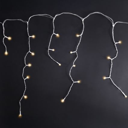 Brilagi - lauko LED girlianda 200 LED/8 režimų, 13 m, IP44, šiltai balta, varvekliai