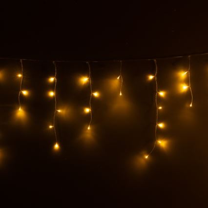 Brilagi - lauko LED girlianda 200 LED/8 režimų, 13 m, IP44, šiltai balta, varvekliai