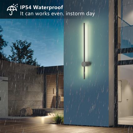 Brilagi - LED lauko sieninis šviestuvas AURA LED/12W/230V 4000K IP54 65 cm antracitas CRI 90