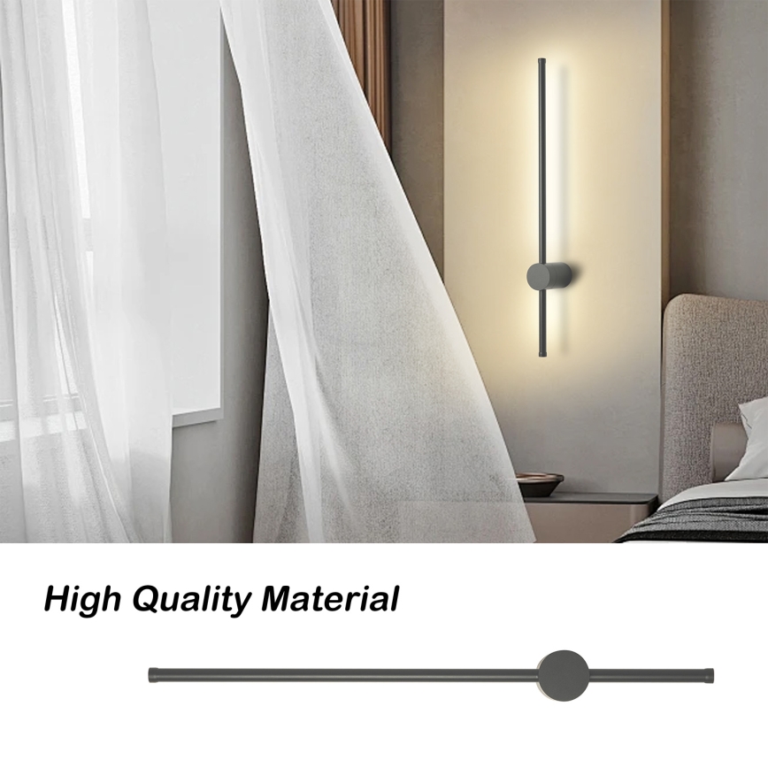 Brilagi - LED lauko sieninis šviestuvas AURA LED/12W/230V 4000K IP54 65 cm antracitas CRI 90