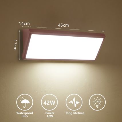 Brilagi - lauko LED sieninis šviestuvas TRIANGLE LED/42W/230V rudas IP65