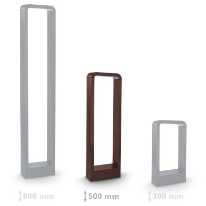 Brilagi - lauko LED šviestuvas BARI LED/7W/230V 3000/4000/6000K rudos spalvos IP54 50 cm