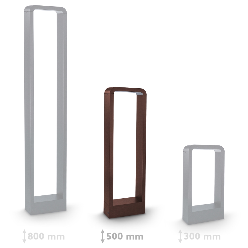 Brilagi - lauko LED šviestuvas BARI LED/7W/230V 3000/4000/6000K rudos spalvos IP54 50 cm