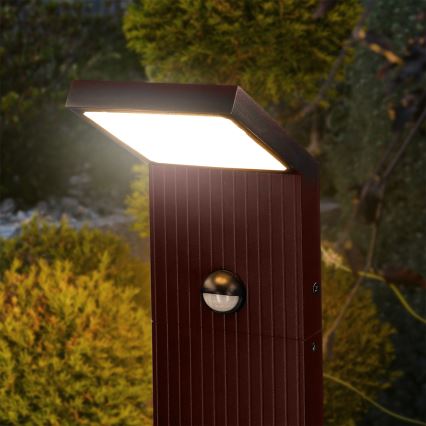 BRILAGI - lauko LED šviestuvas su judesio jutikliu RIANO LED/8W/230V rudas IP65 80 cm