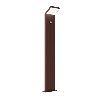 Brilagi - lauko LED šviestuvas su judesio jutikliu RIANO LED/8W/230V rudas IP65 80 cm