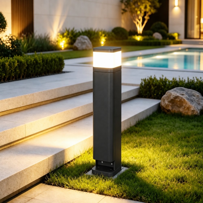 BRILAGI - Lauko lempa PILLAR su 2 SCHUKO lizdais 1xG9/11W/230V IP44 juoda