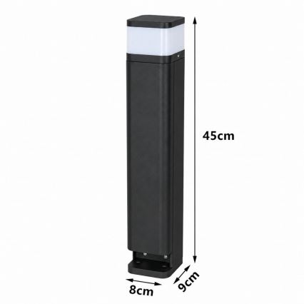 BRILAGI - Lauko lempa PILLAR su 2 SCHUKO lizdais 1xG9/11W/230V IP44 juoda