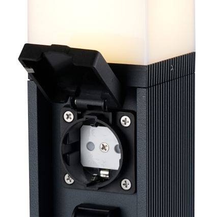Brilagi -Lauko lempa su 2 SCHUKO lizdais PILLAR 1xG9/11W/230V IP44 antracitas