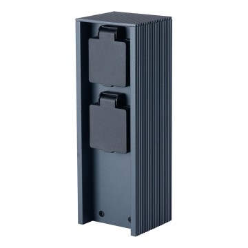 Brilagi - Lauko lizdų stulpelis PILLAR 2Z SCHUKO 230V IP44 antracitas