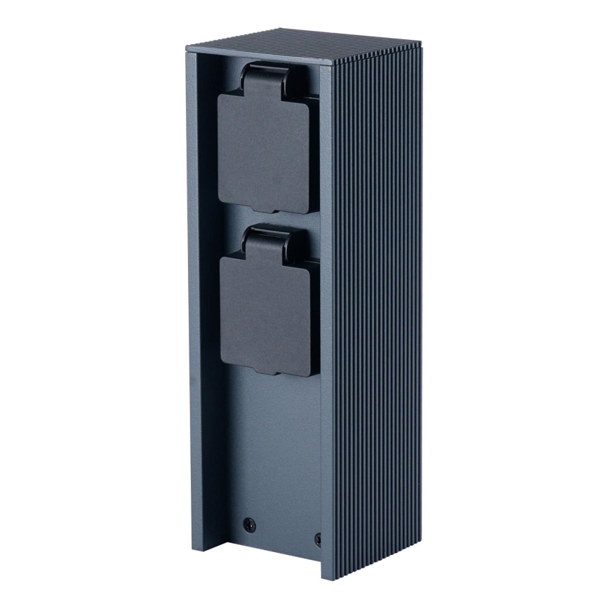 Brilagi - Lauko lizdų stulpelis PILLAR 2Z SCHUKO 230V IP44 antracitas