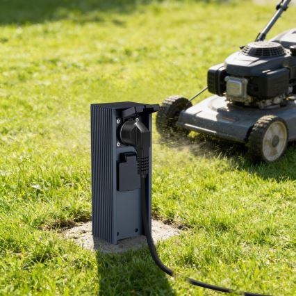 Brilagi - Lauko lizdų stulpelis PILLAR 2Z SCHUKO 230V IP44 antracitas