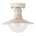 Brilagi - Lauko lubinis šviestuvas MOLDE 1xE27/60W IP44 balta/patina